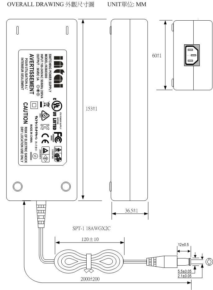 36V AC adapter