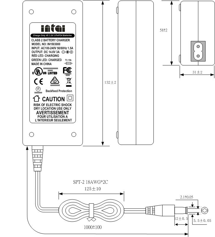 12V LiFePO4 battery charger