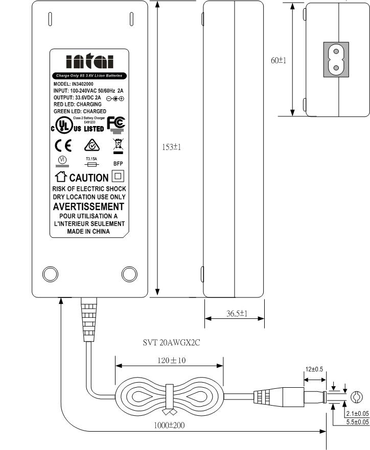 33.6v li-ion charger