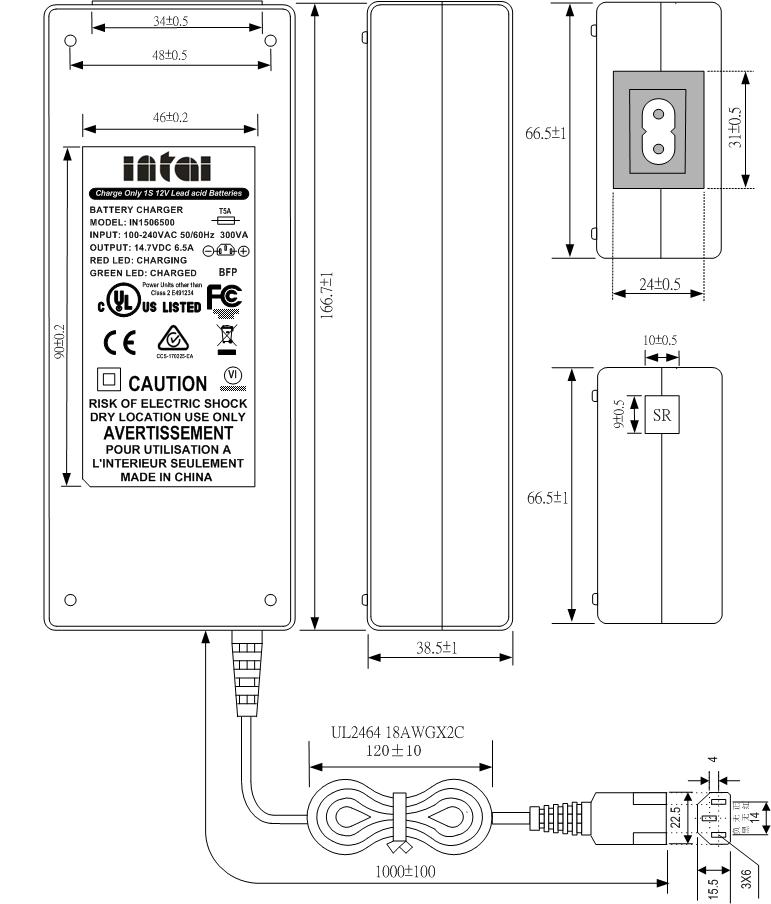 Automatic 12V lead acid battery charger