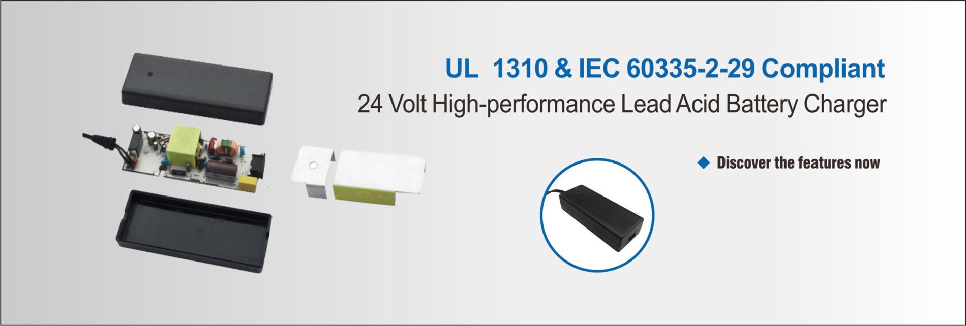 Lead acid battery charger 24V/3A